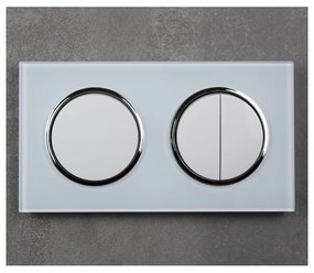 Elhard Sklenený dvojitý rámček Rondo Glass, biely RG3102W