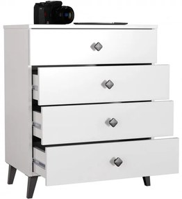 Komoda MOBI K-04 biela / čierna