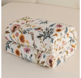 Mikroplyšová baránková deka HERBALIS, krémová Rozmer: 150 x 200 cm