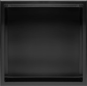 Rea Rea, oceľová kúpeľňová polička 30x30 cm, čierna matná, REA-05603