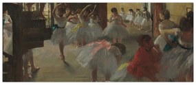 Obraz - Edgar Degas, The Dance Class, reprodukcia (120x50 cm)