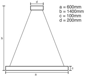 LED Stmievateľný luster na lanku LED/40W/230V 3000-6500K chróm + diaľkové ovládanie