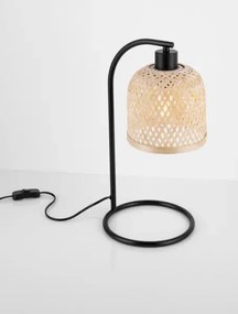 LED prírodno-čierna stolná lampa Intra