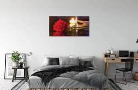 Obraz canvas Rose sviečka sklo 120x60 cm