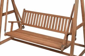 Divero 40778 Drevená záhradná hojdačka HOLLYWOOD Divero - teakové drevo