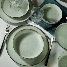 Porcelánová sada 24 ks talířů GreenFantasy zelená