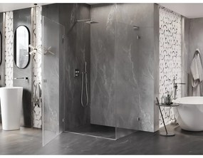 Mexen Lunar-B L sklápací sprchový kút ľavý 90 x 80 cm, číre sklo, brúsená oceľ, 832L-090-080-97-00-L