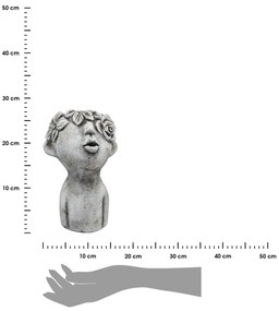 BETÓNOVÝ KVETINÁČ LEON 16,5X24,5 CM SIVÁ