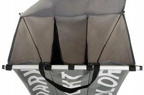 Ruhhy 12257 Trojitý kôš na bielizeň 130 l šedý