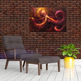 Obraz - Chobotnica, olejomaľba (90x60 cm)