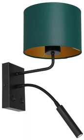 Luminex Nástenná lampa ARDEN 1xE27/60W+1xG9/8W/230V zelená/zlatá LU3544