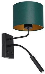 Nástenná lampa ARDEN 1xE27/60W+1xG9/8W/230V zelená/zlatá