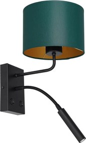 Nástenná lampa ARDEN 1xE27/60W+1xG9/8W/230V zelená/zlatá