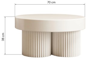 Konferenční stolek Salerno 70 cm bílý