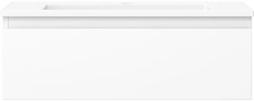 Mexen Orio, kúpeľňová skrinka 70 cm s umývadlom Otis, 1 zásuvka, biela matná, 91A10-07023-1-BF01-W18M01
