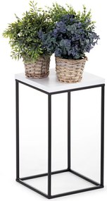 STOJAN NA KVETINÁČ BASICLOFT 40X24X24 CM ČIERNA/BIELA