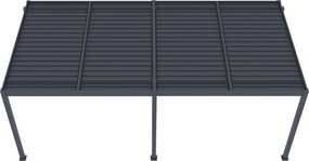 Hliníková bioklimatická pergola s lamelami BestBerg BBP-18G / 600 × 304 × 218 cm / sivá