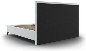 Svetlosivá čalúnená dvojlôžková posteľ s úložným priestorom s roštom 160x200 cm Casey – Mazzini Beds