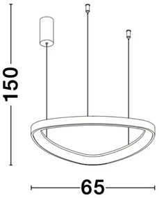 LED luster Esteva 65 čierne