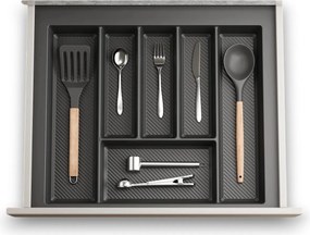 IN-DURO Príborník STRIPES 49 - 55 cm s hĺbkou 42 - 49 cm, antracit