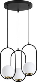 Závesné svietidlo Florence, 3x biele sklenené tienidlo, b/g, o, U