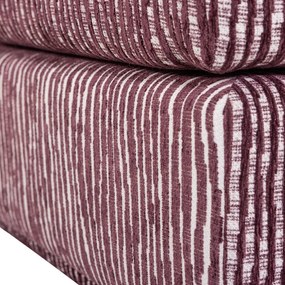 Vínovočervená čalúnená podnožka Lou – WOOOD