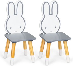 ECOTOYS detský set: stolík + 2 stoličky, skandinávsky štýl, s abecedou