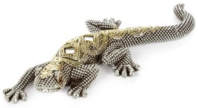 DEKORAČNÁ SOŠKA GATOS 20X8X3 CM STRIEBORNÁ