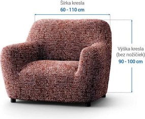 Bielastické poťahy GLORIA vínová kreslo (š. 60 - 110 cm)