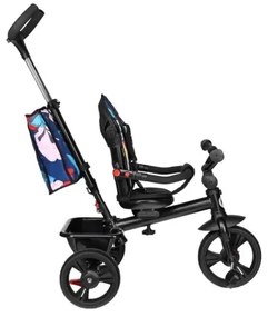 Lionelo - Detská trojkolka HAARI čierna/pestrofarebná