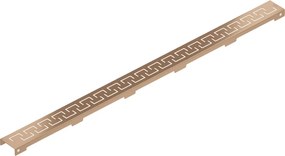 Mexen Flat, lineárny podlahový žľab 100 cm, medená matná, 1C24100