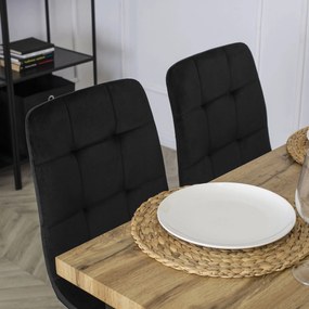 PROXIMA.store - Čalúnená jedálenská stolička PERU FARBA: čierna, FARBA NÔH: čierna