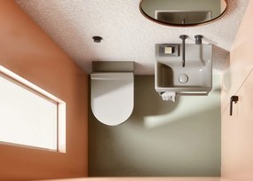 GSI GSI, PURA závesná WC misa, Swirlflush, 36x50cm, creta dual-mat, 881608