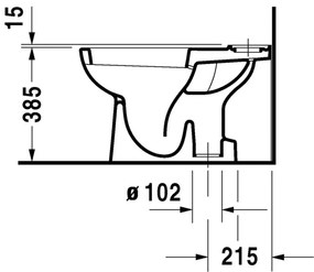 Duravit D-Code - WC kombi misa, spodný odpad, biela 21110100002