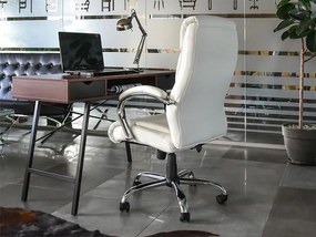 Kreslo Luxus (biela + chrómová). Vlastná spoľahlivá doprava až k Vám domov. 1109949