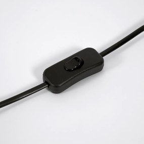 Čierno-sivá stolová lampa s kovovým tienidlom (výška 50 cm) Domicina - Kave Home