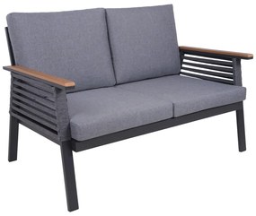 Tmavosivá hliníková záhradná lounge súprava pre 4 osoby Denia – Garden Pleasure
