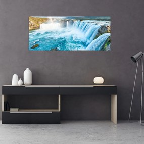 Obraz - Vodopád Godafoss (120x50 cm)