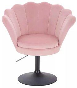 LuxuryForm DESIGN Kreslo FREY VELUR na čiernom tanieri - ružové