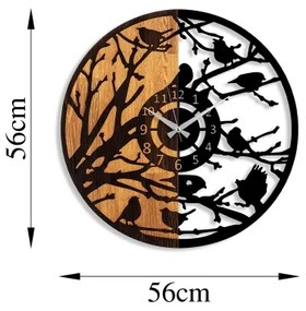 Nástenné hodiny pr. 56 cm 1xAA drevo/kov