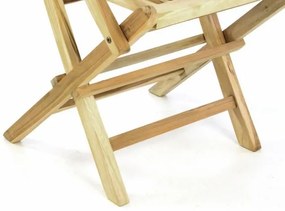 Sada 2 kusov skladacej stoličky DIVERO - teakové drevo