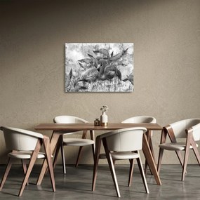 Sklenený obraz - Plameniaky graffiti (70x50 cm)