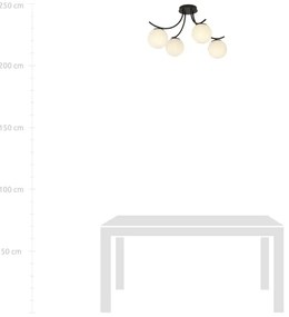 Prisadený luster BOSTON 4xE14/10W/230V čierna