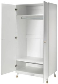 Biela detská šatníková skriňa z borovicového dreva Vipack Billy