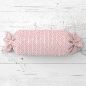 Biante Vankúš valec bonbon Sandra SA-211 Listy na staroružovom 15x60 cm