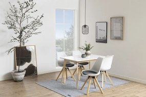 Jedálenský stôl Niecy 120 cm biely lakovaný