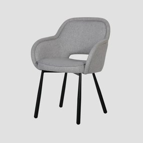 Jedálenská stolička CAMPEA sivá 742064