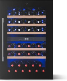 Klarstein Illuminosa vstavaná vinotéka | Dualzone | UV ochrana | 143 l | 57 fliaš | 60 cm