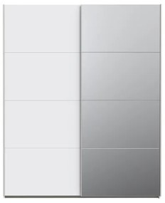 Šatníková skriňa KARO s zrkadlom 170x210 cm biela