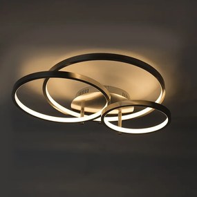 Moderné stropné svietidlo oceľ vrátane LED a stmievača - Rondas